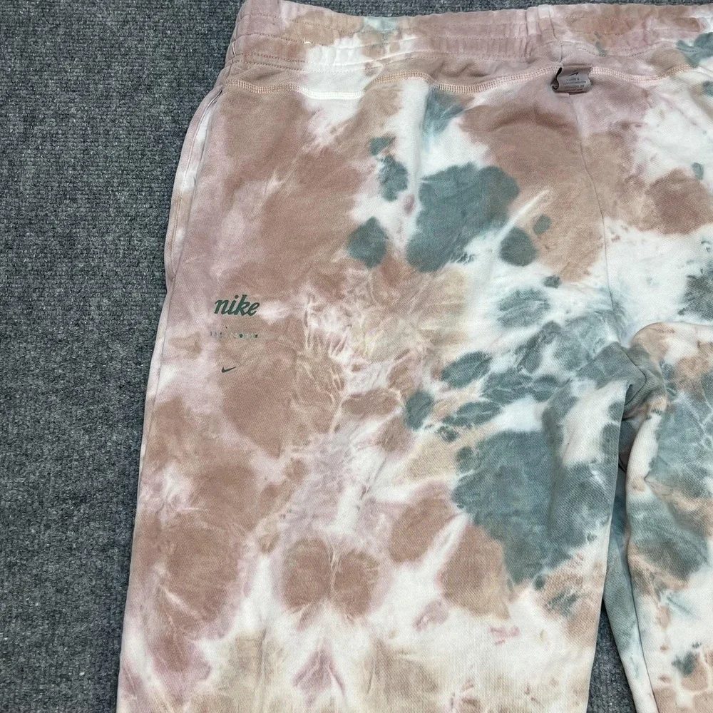 Nike Sweatpants Mens Large Tie Dye Fleece Joggers Elastic Waist Pockets Lounge